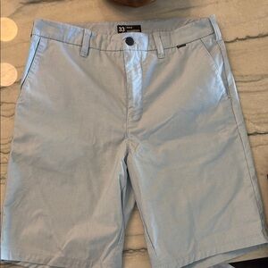 Hurley Blue Flat Front Shorts Casual Style